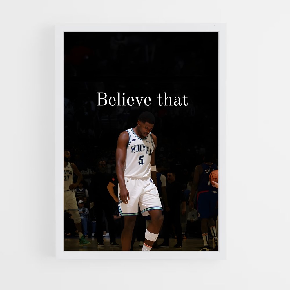 Poster Anthony en Action – affiche Basketball (vue 3)